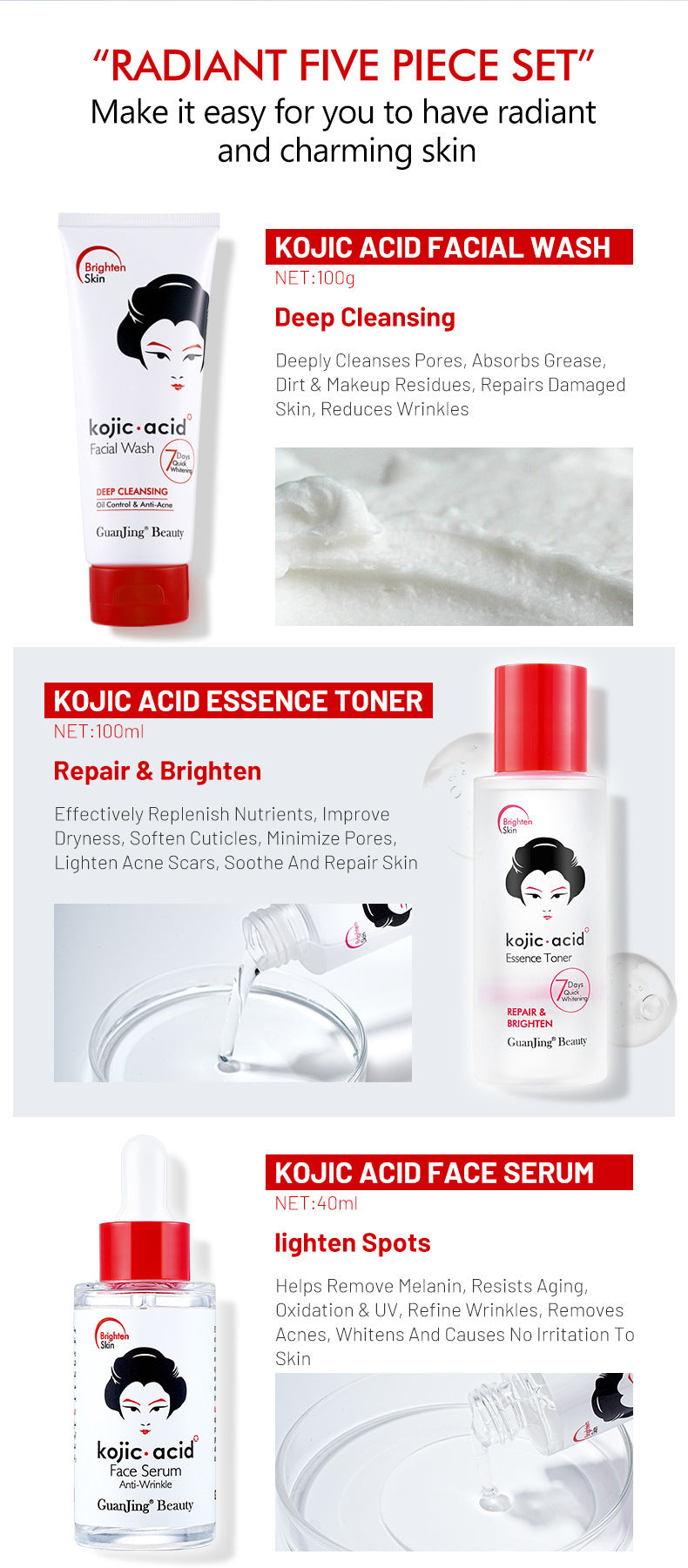 Kojic Acid Toner and Lotion